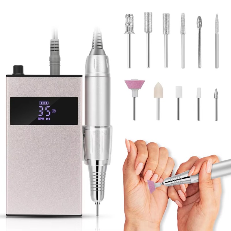 Шуы төмен портативті тырнақ бұрғы жинағы