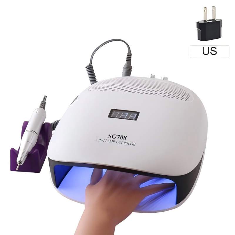 Жастығы бар үш жақты комбинациялы қол тырнақ шамы